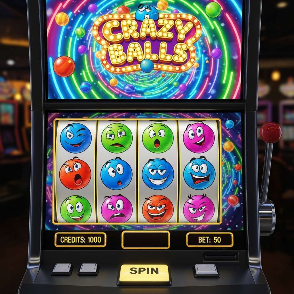 Crazy Balls Leute spielen Poker am Casino-Tisch mit Jetons